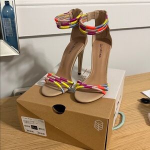 Call It Spring Colorful Strappy Heels